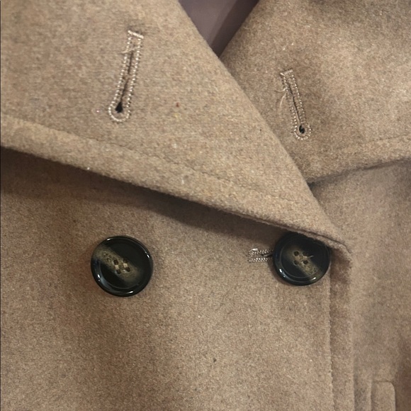 Tan Double-Breasted Pea Coat - Picture 5 of 9